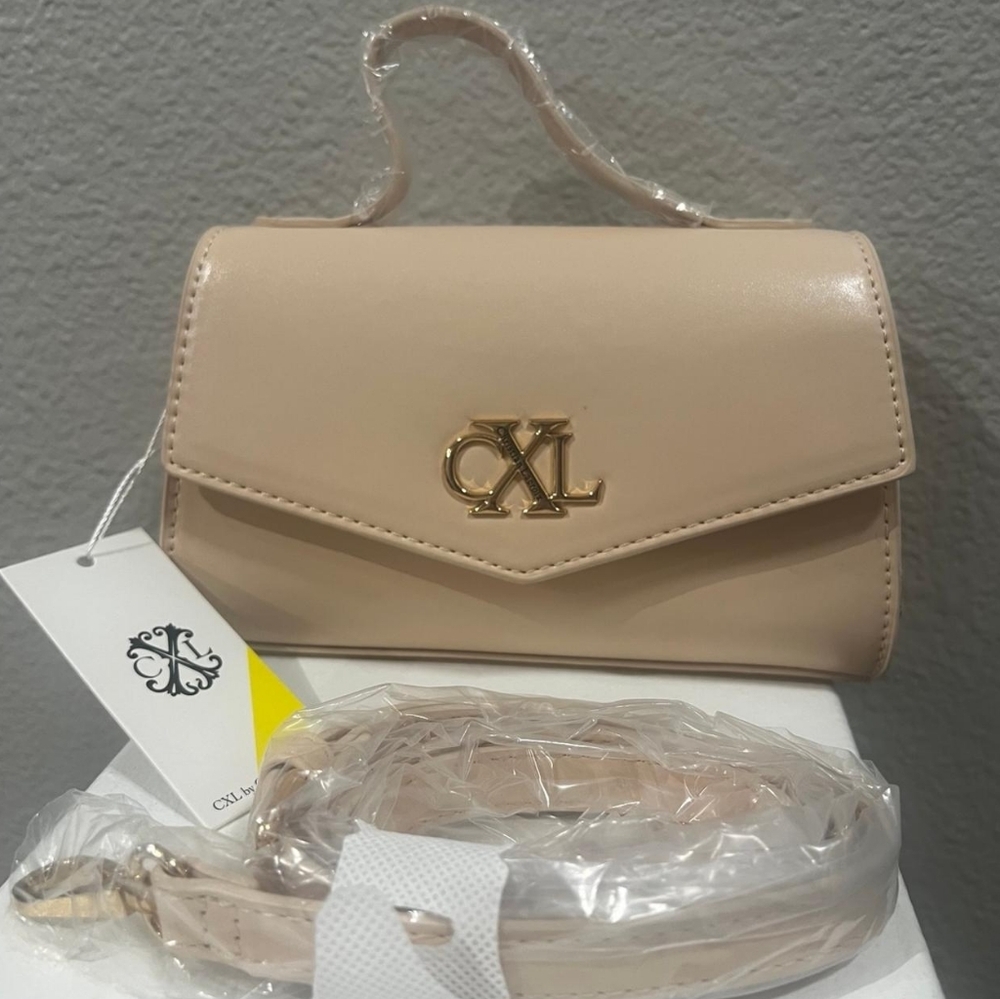 CXL Christian Lacroix Laine Matte Patent Nude Cross Body Bag NWT 🔥